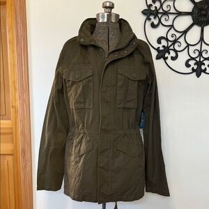 NWT Hot Topic x Harry Potter Dumbledore’s Army Dark Olive Utility Jacket, S